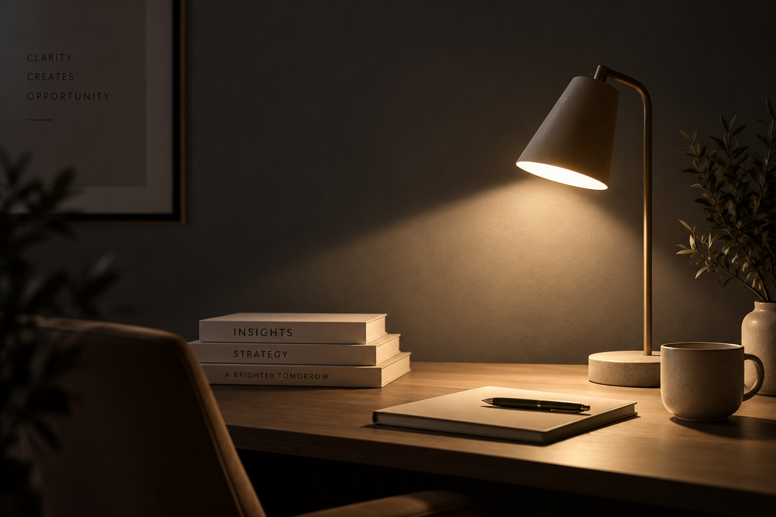 Light illuminating a workspace